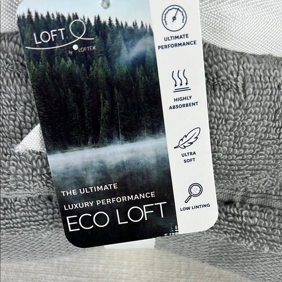 Loft by Loftex 4 Washcloths Gray 100% Cotton Ultra Soft ECO LOFT 4 pc NEW - Picture 2 of 7
